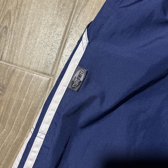 Vintage Adidas Mens Windbreaker Pants Size XL Navy Blue Mesh Lined Ankle Zip - Picture 13 of 14